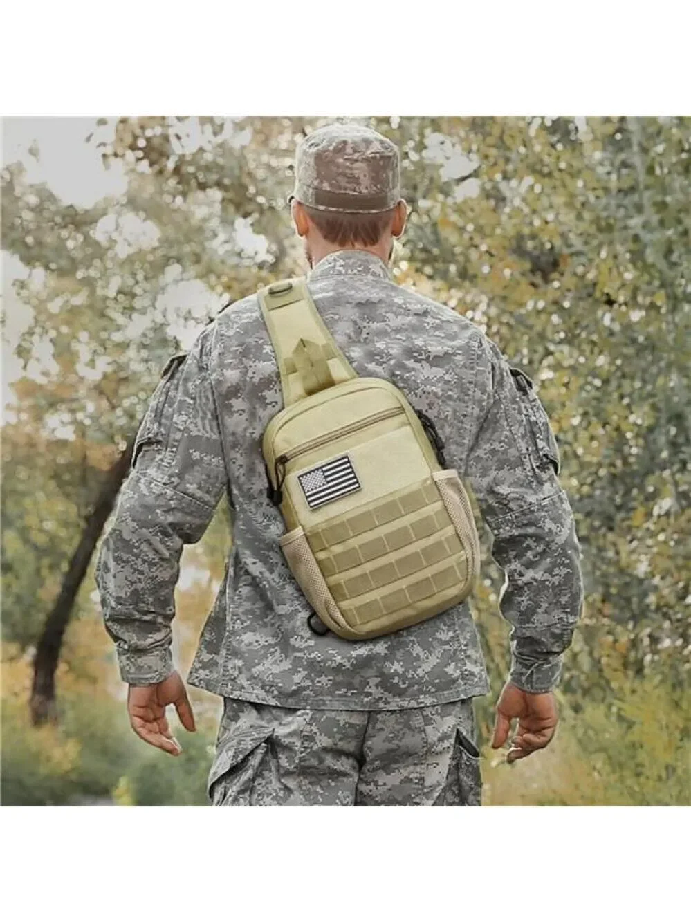 Tactical Sling Backpack Small Shoulder Bag for Hiking Travel Outdoor Sports